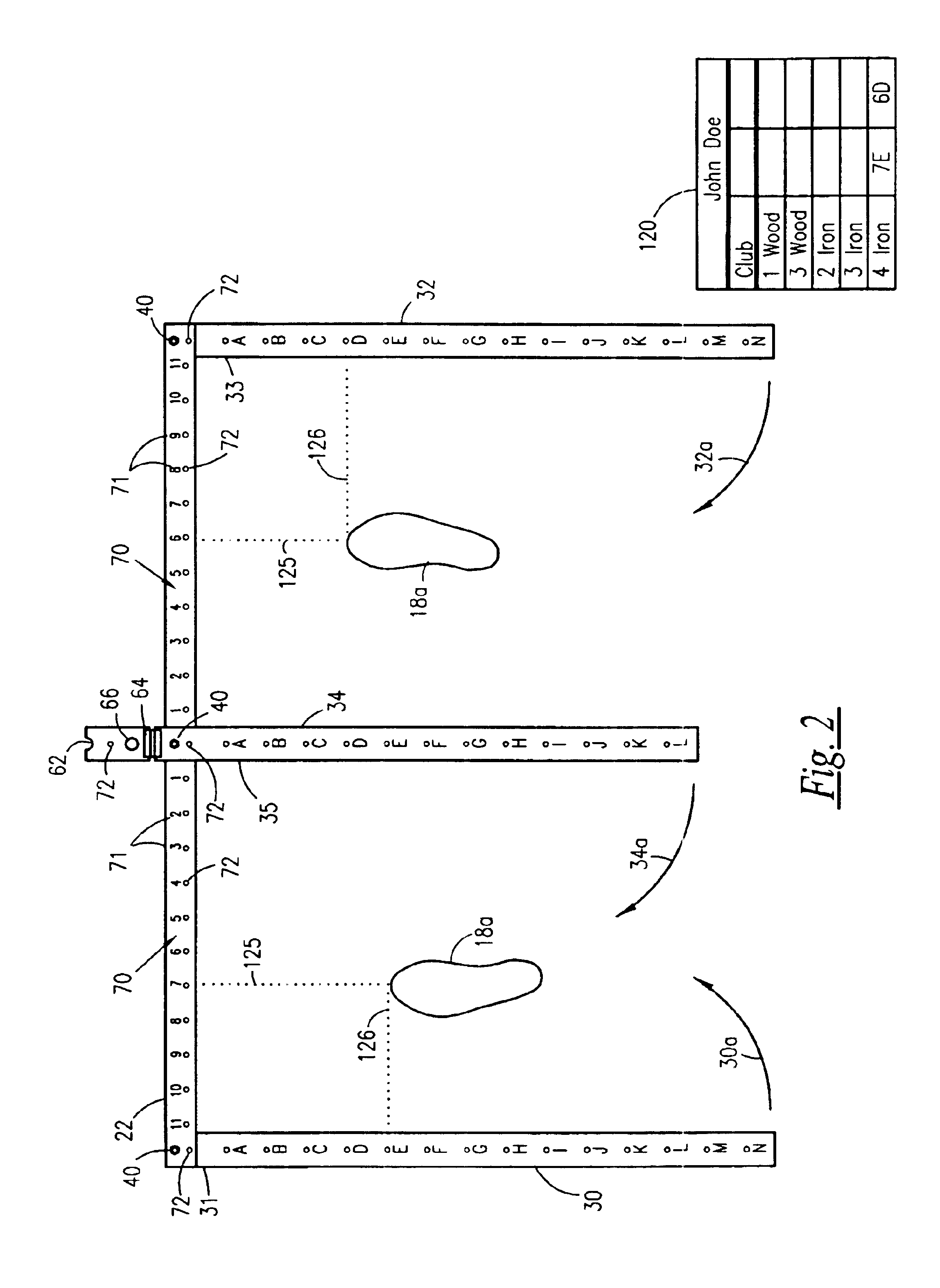 Golf stance coordinator template and method for using the same