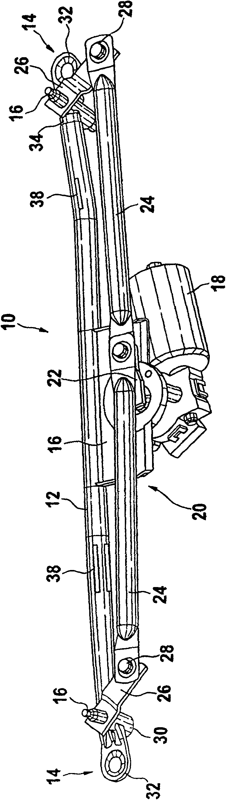 Windshield wiping device, especially for a motor vehicle