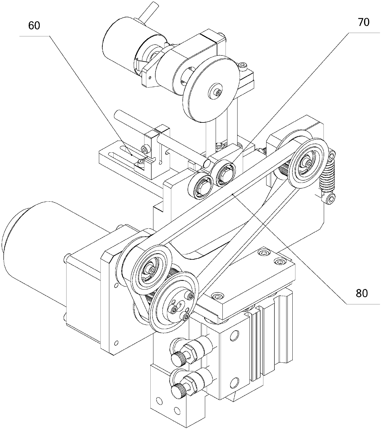 Straightening machine and its drive device with friction