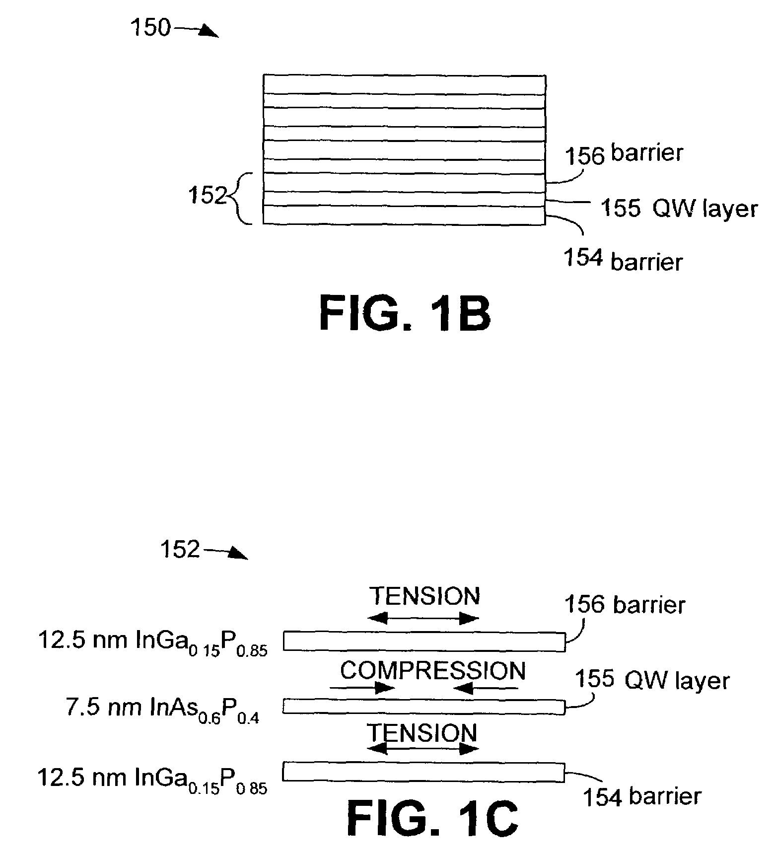Long wavelength indium arsenide phosphide (InAsP) quantum well active region and method for producing same