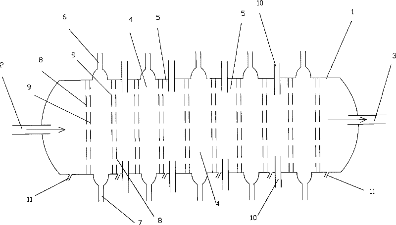 Horizontal moving bed reactor for preparing propylene with oxygen-containing compound as raw material