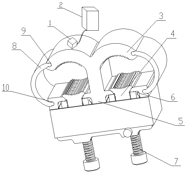 Cable clip with electric remote transmission cable contact state monitoring device