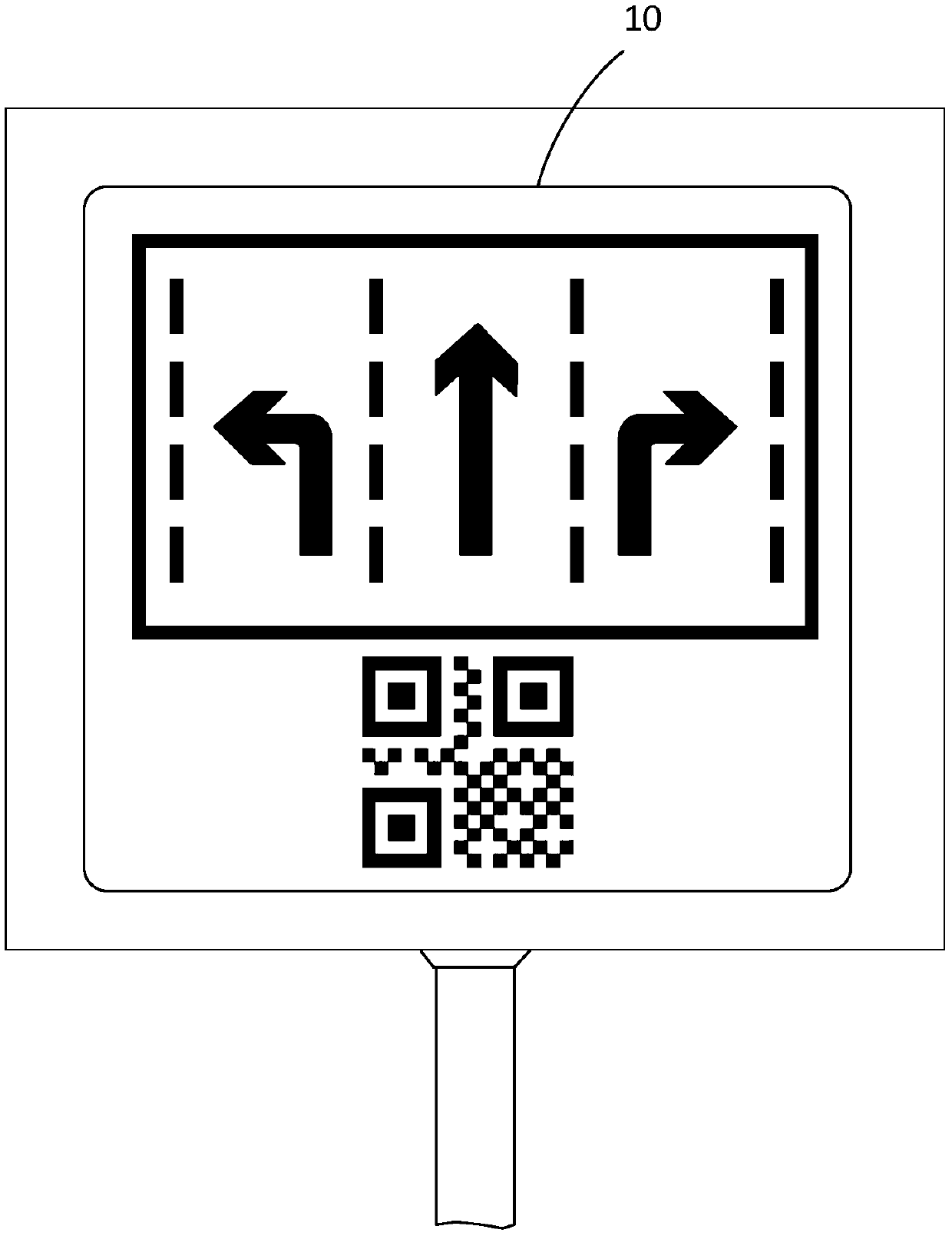 Traffic sign display device, traffic sign identification method and device, equipment and medium
