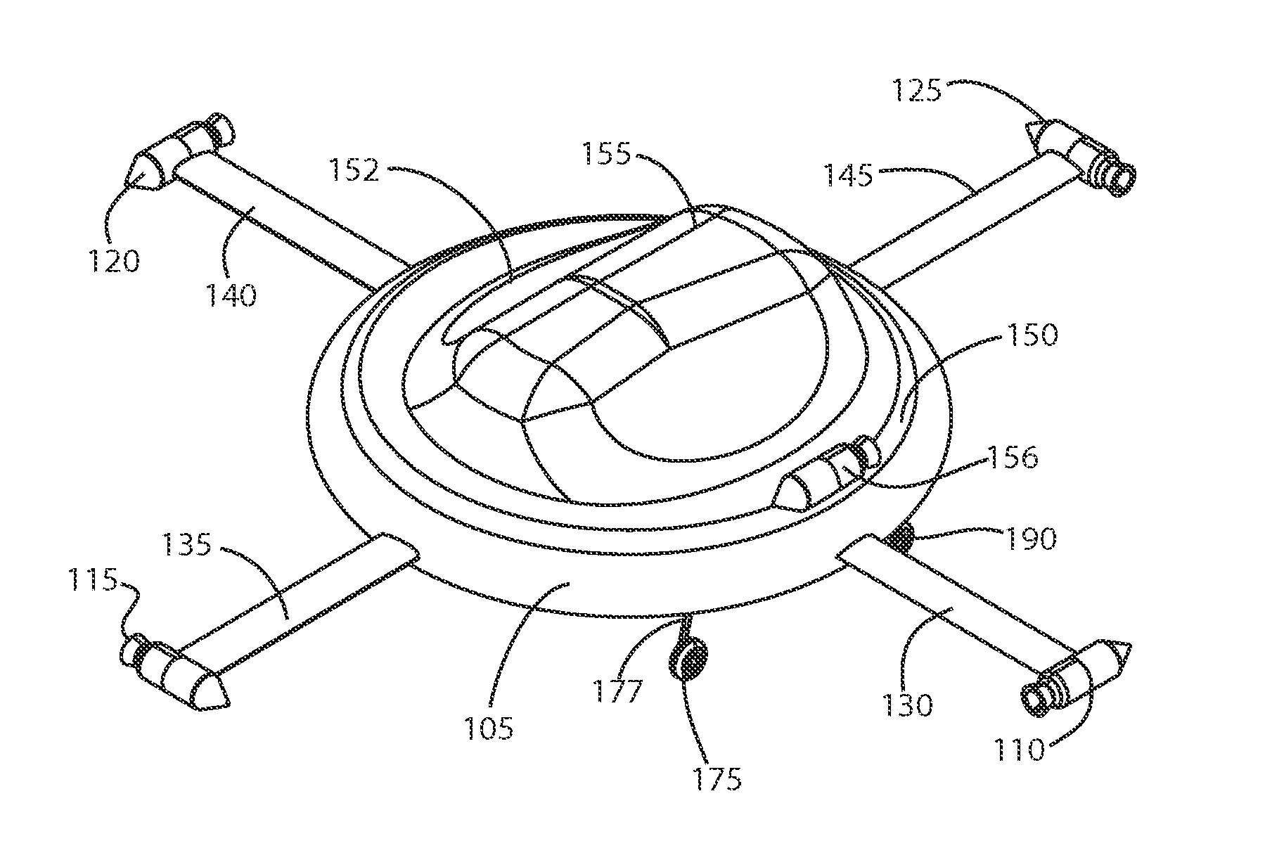 Helicopter with blade-tip thrusters and annular centrifugal fuel supply tank and concentric cabin and fuselage