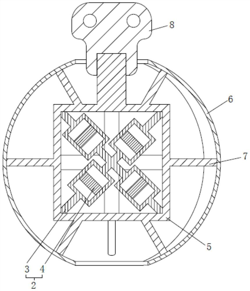 Electromagnetic damping type transmission conductor galloping suppression device