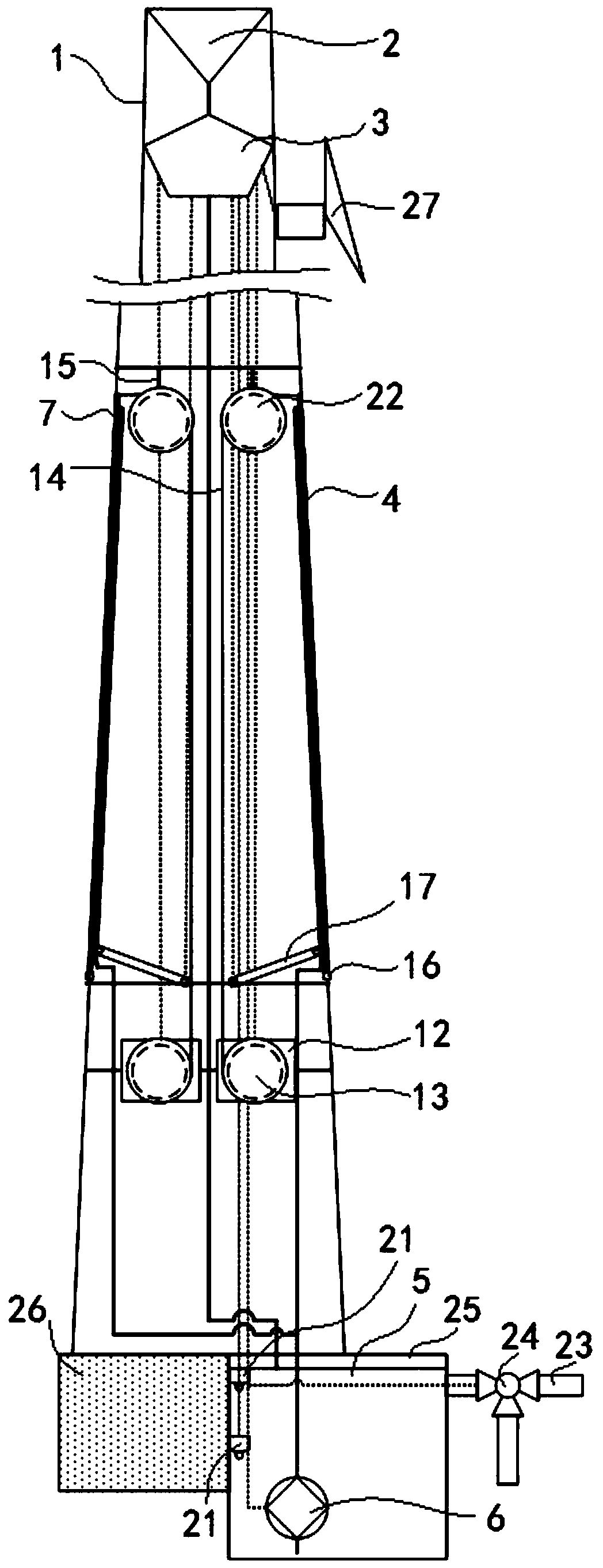 Streetlamp pole with irrigating function