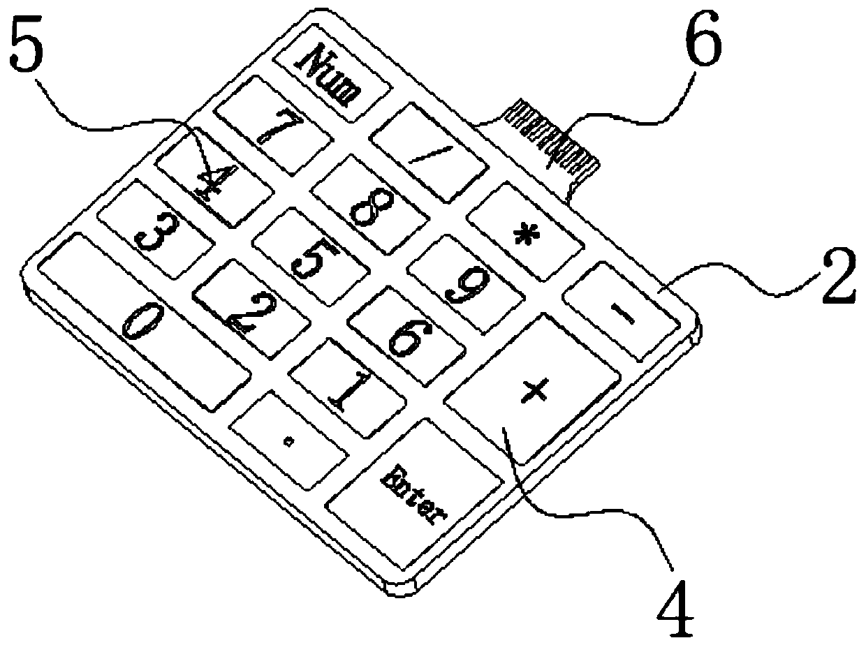 Notebook computer keypad under metal body