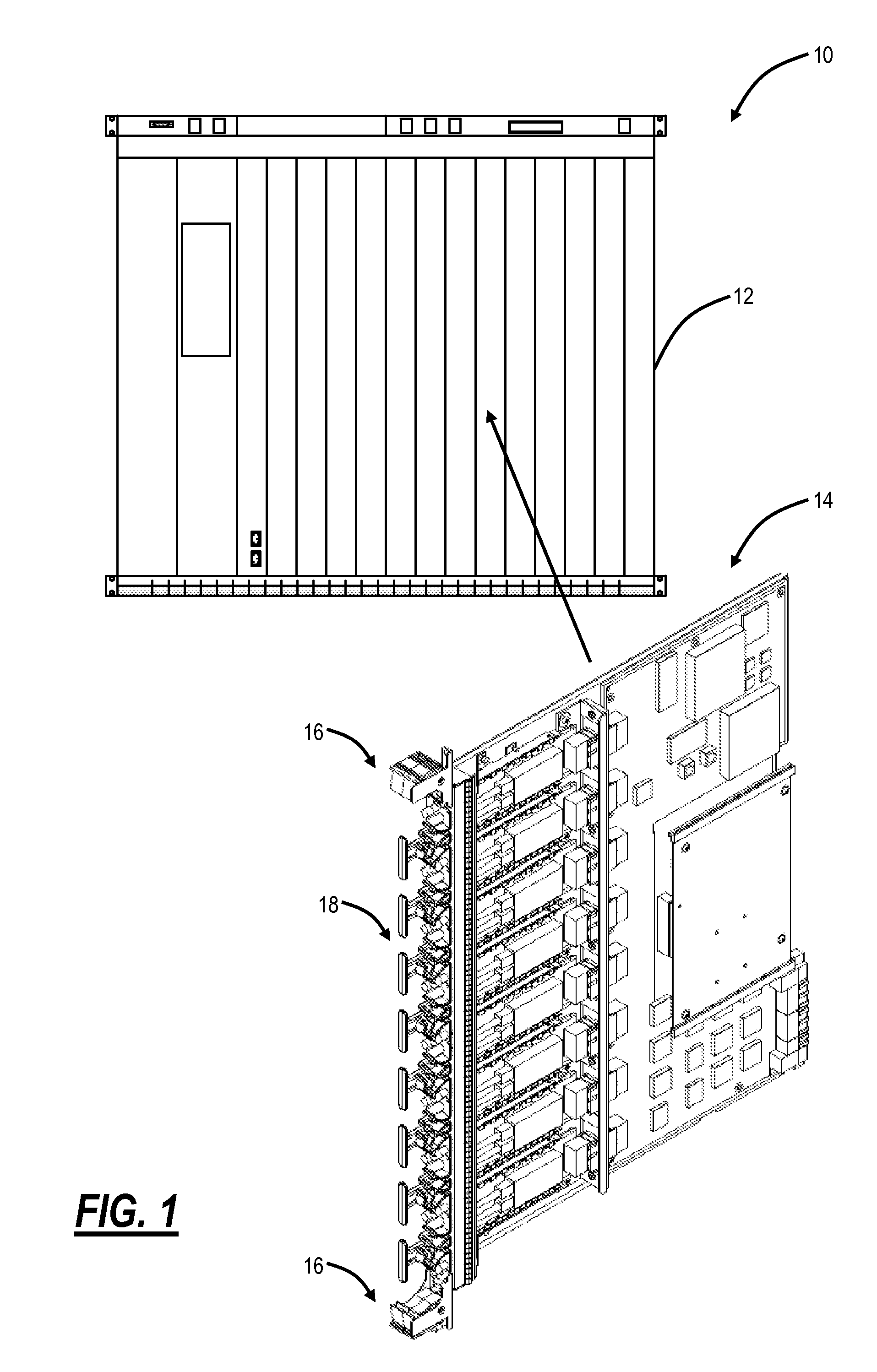 Low profile compliant latch assembly and electronic circuit card and chassis incorporating same