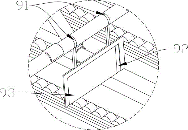 Self-service material frame used for circulation of produced parts