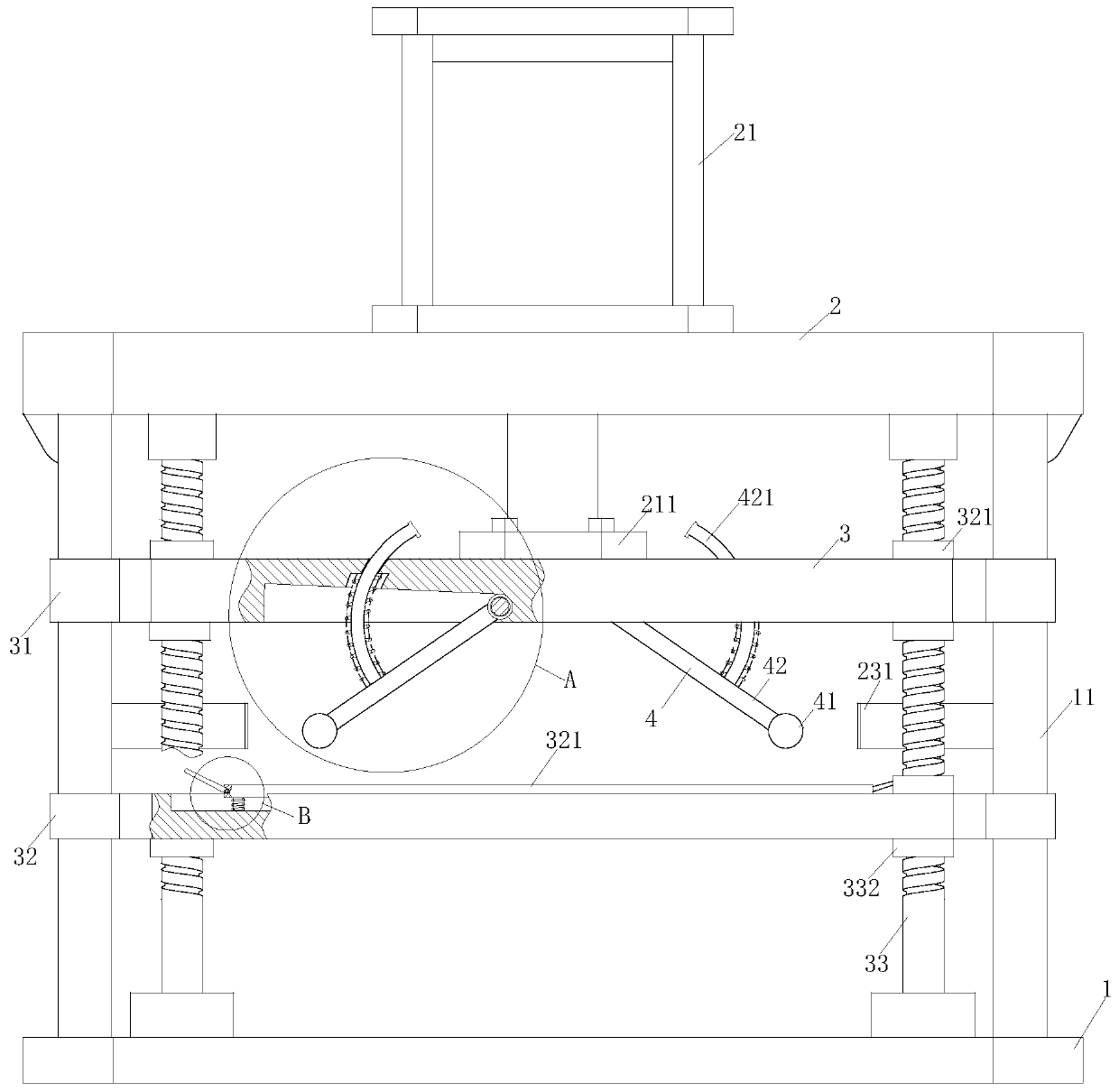 Prepressing machine for plywood production line