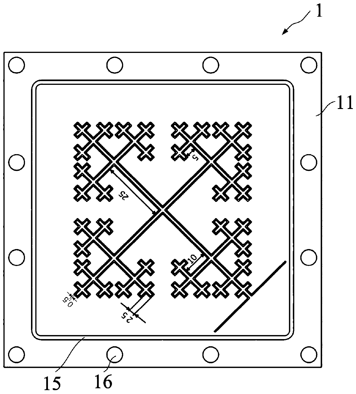 Microchannel plate based on cross-shaped curve, gas-liquid reactor and reaction system and application