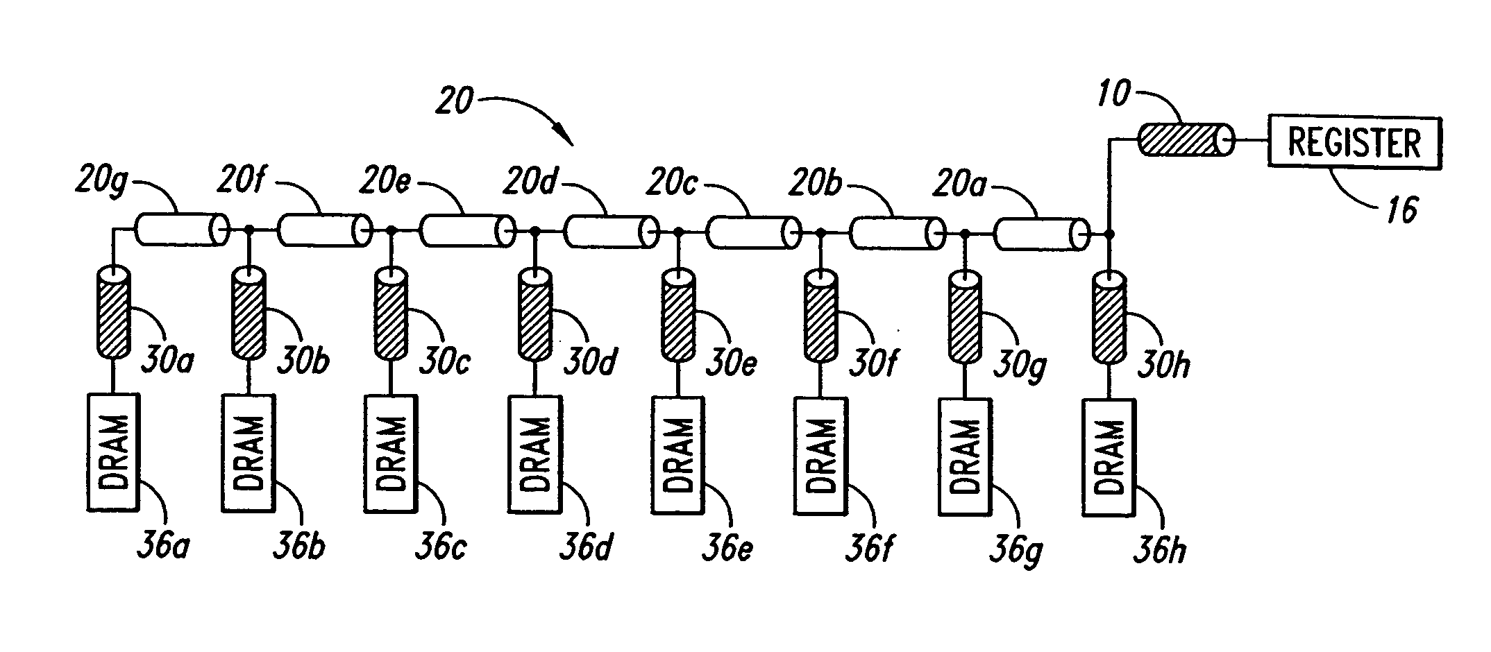 Memory module and method having improved signal routing topology