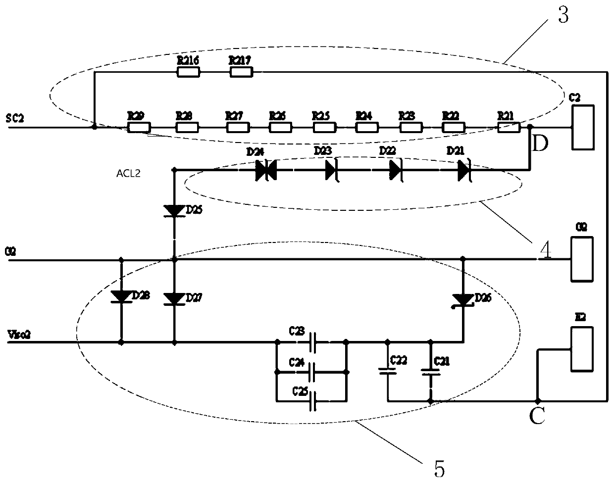 Gate absorption suppression and short-circuit protection circuit for double-tube IGBT