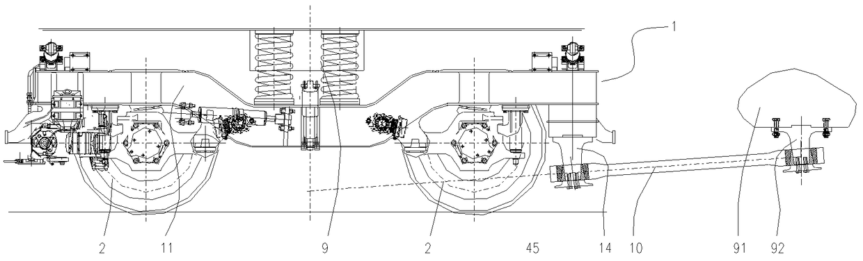 Permanent magnetic direct drive bogie and railway vehicle thereof