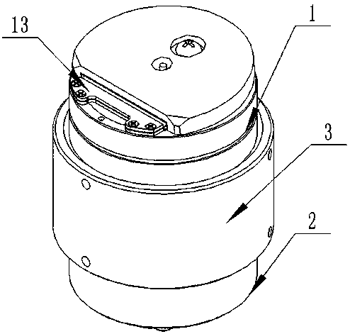 A superimposed rotating electromagnet with a curved surface rotating shaft