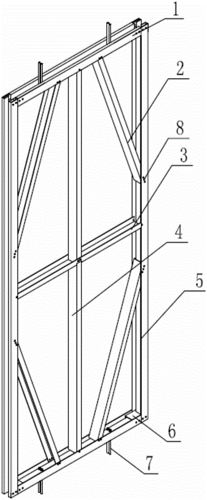 Light steel assembly type composite wall board, light steel framework, manufacturing method and installing method thereof