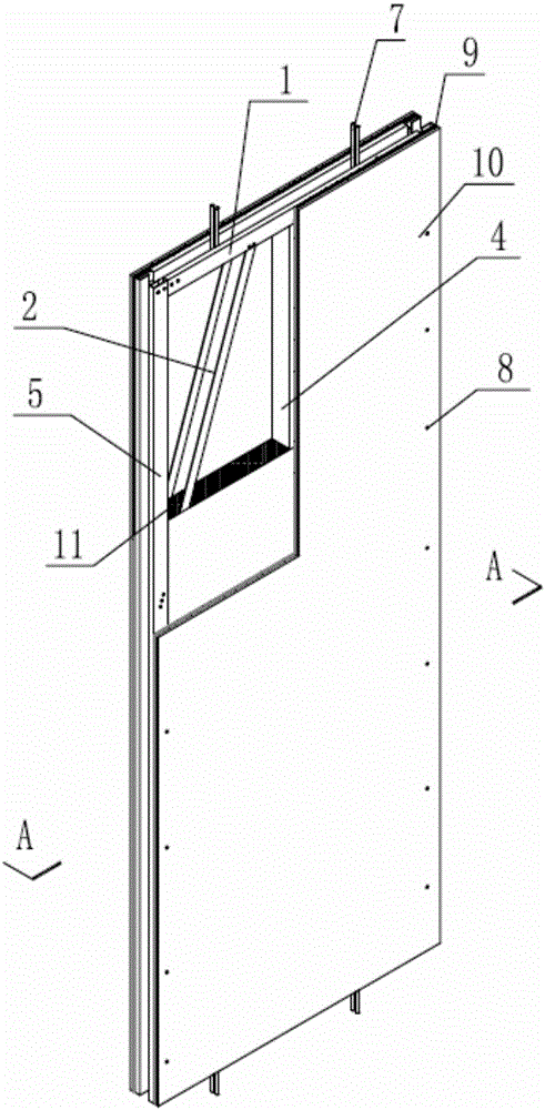 Light steel assembly type composite wall board, light steel framework, manufacturing method and installing method thereof
