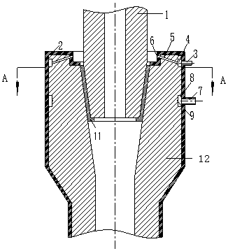 Device and method for preventing secondary oxidation of molten steel