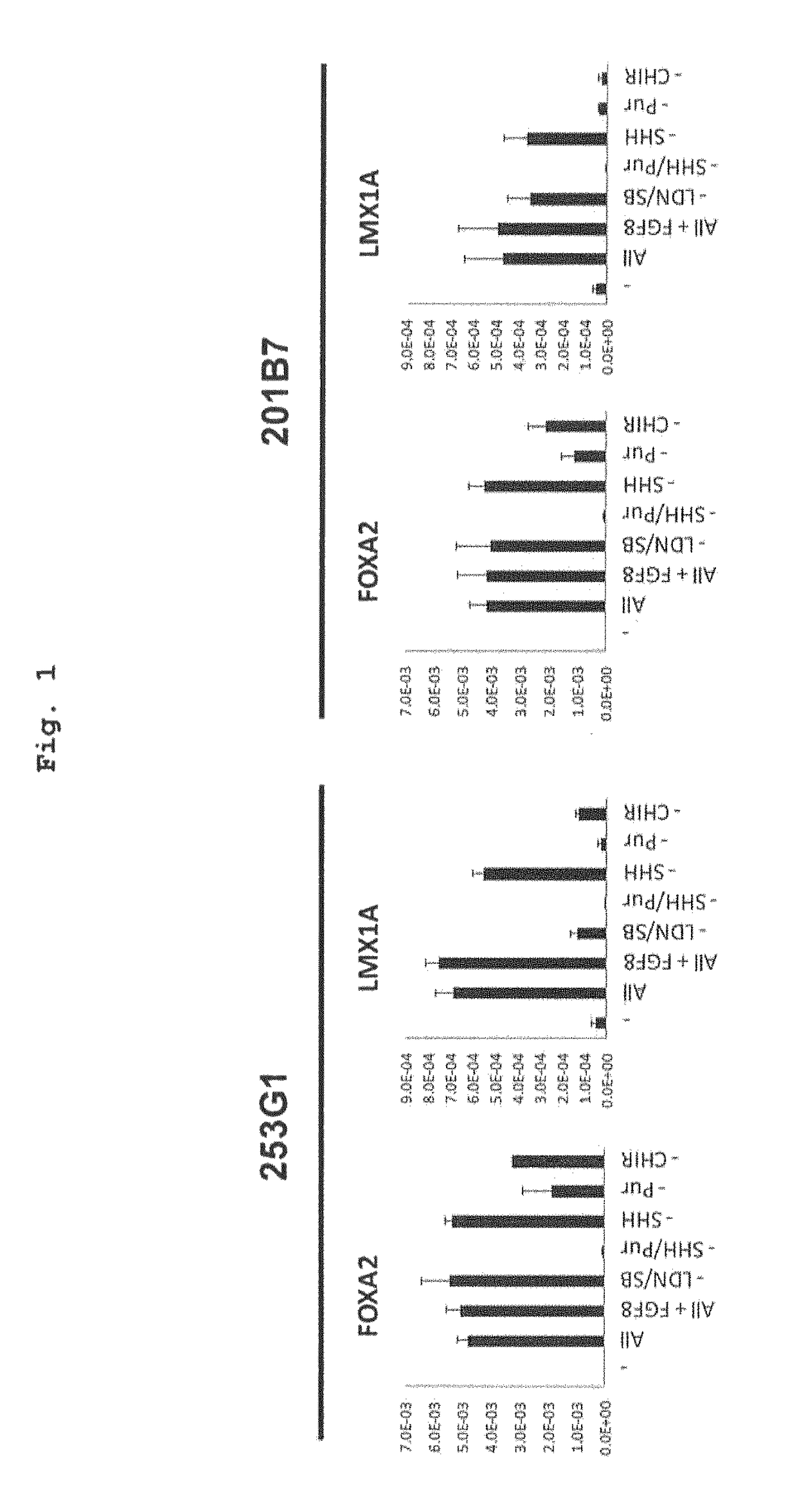 Method for producing dopaminergic neurons