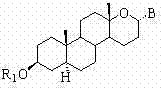 Steroid n-glycoside analogue taking dihydro-pyranoid ring as D ring and preparation and application thereof
