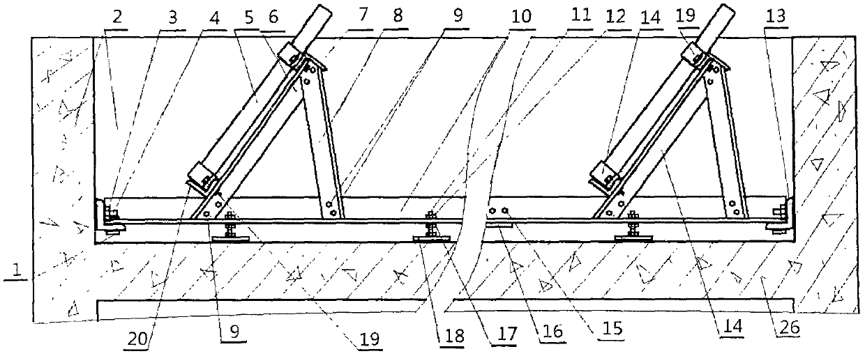 Horizontal roof photovoltaic power station or heat collector mounting structure