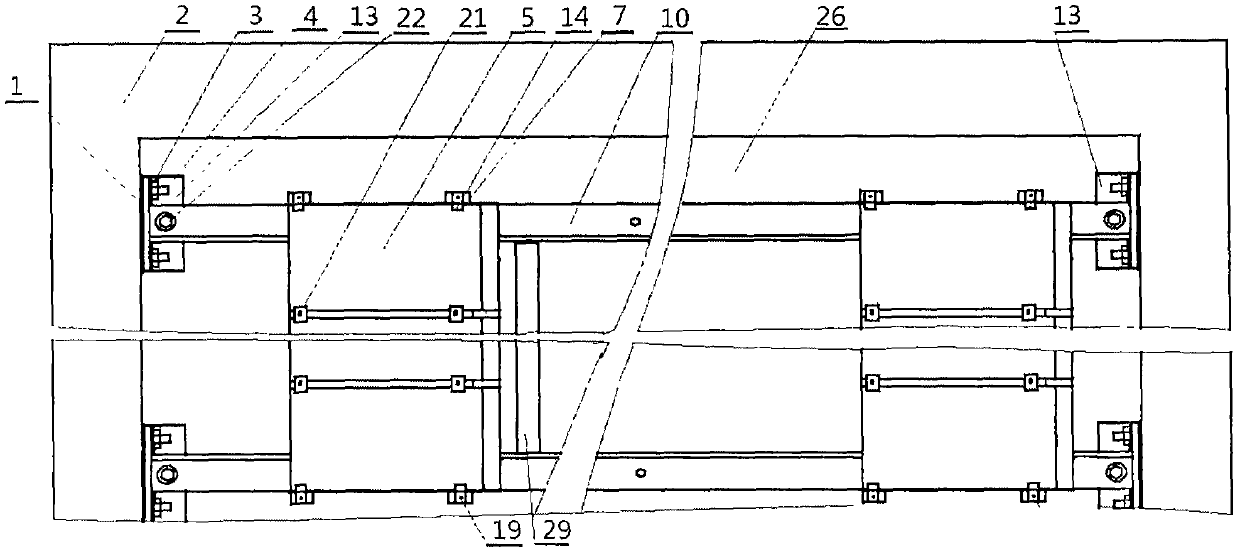 Horizontal roof photovoltaic power station or heat collector mounting structure