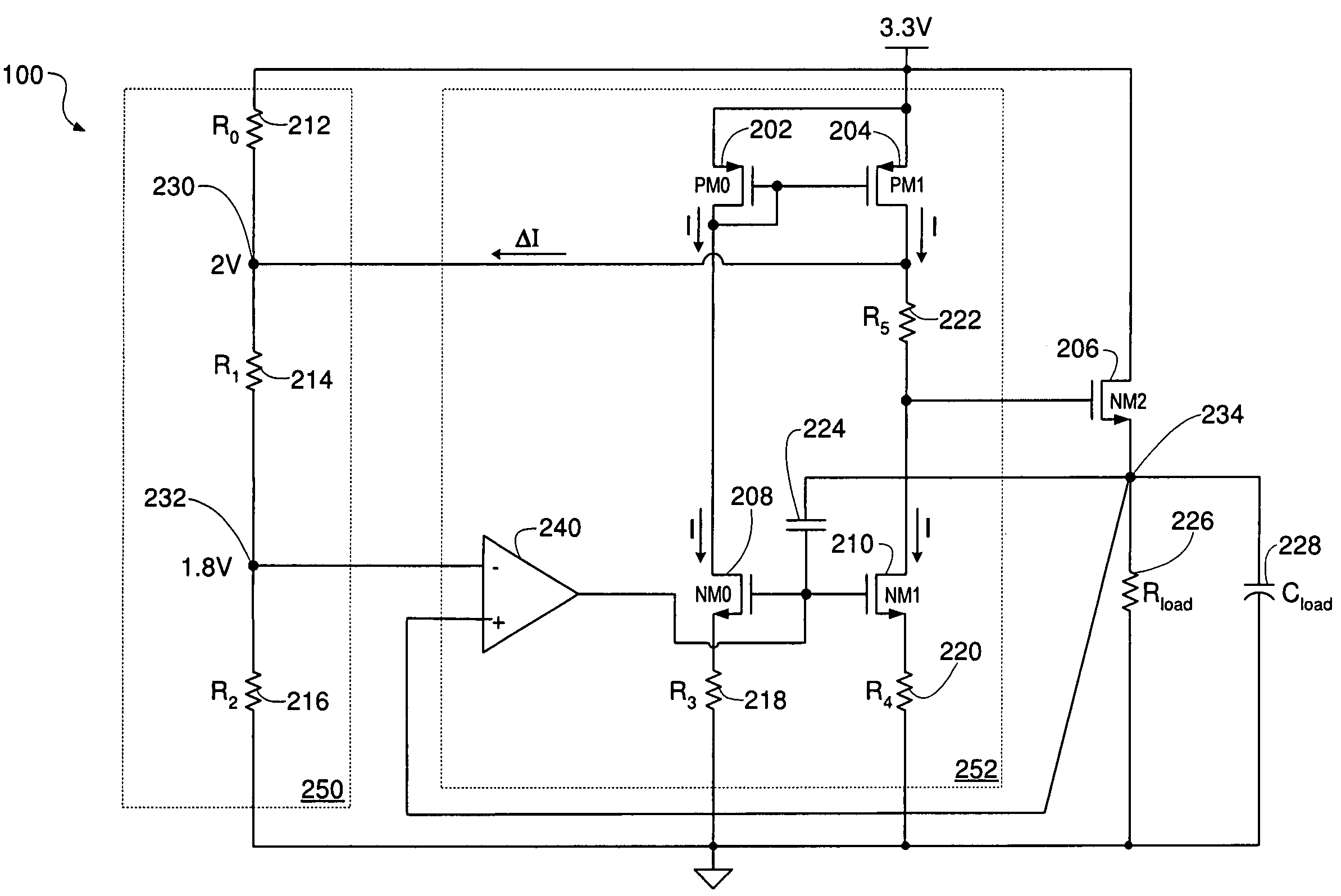Voltage regulator with inherent voltage clamping