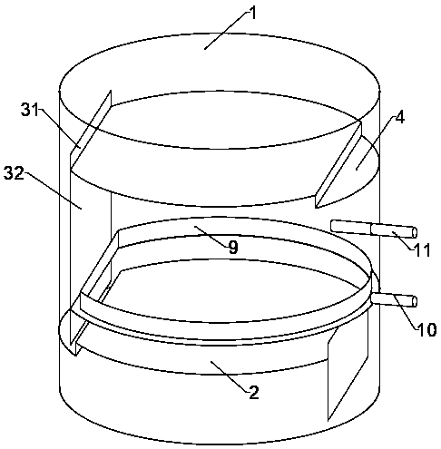 Tower biological filter tank