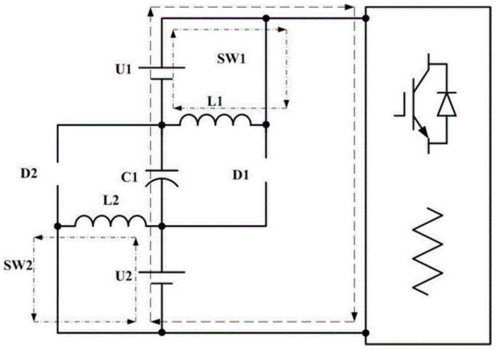 Power supply-capacitor series connection type DC converter