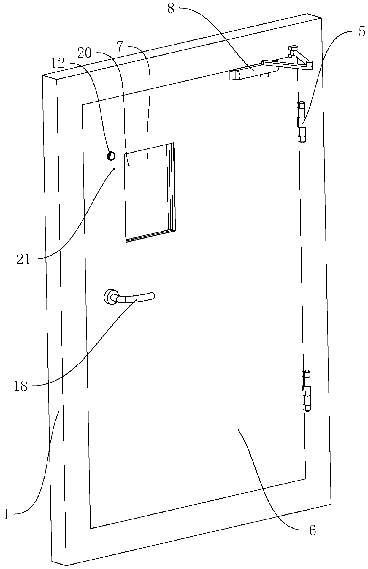 Fireproof titanium alloy door and using method thereof
