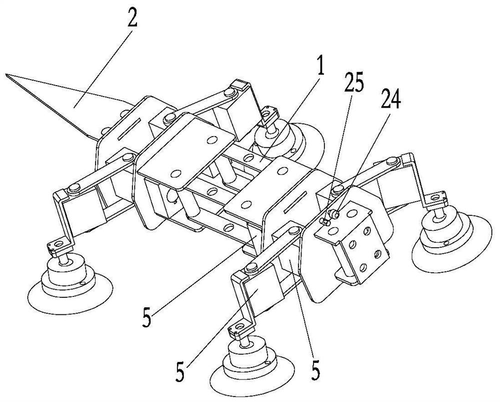 Imitation gecko ventilation duct cleaning robot