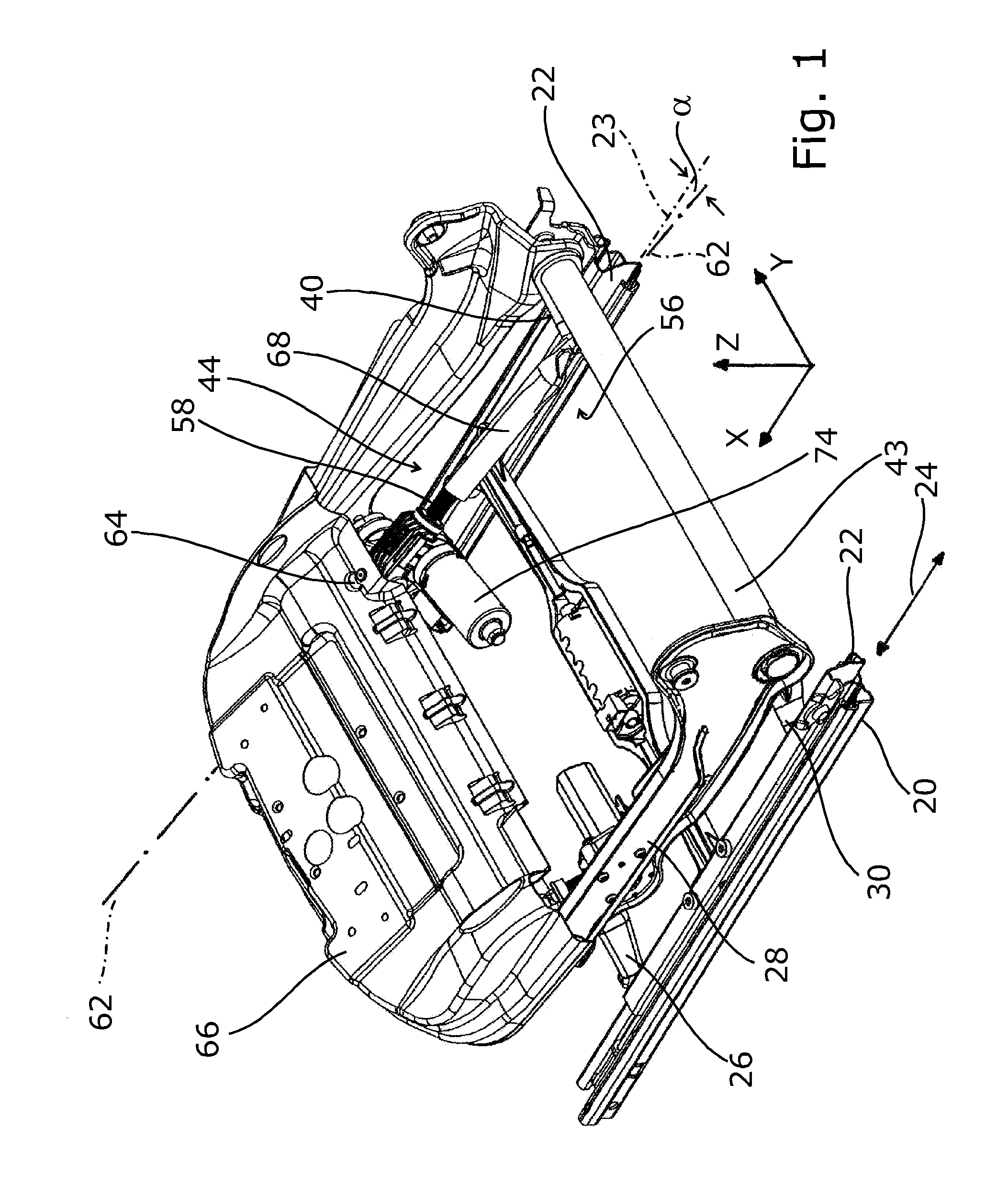 Height-adjustable motor vehicle seat with a spindle drive