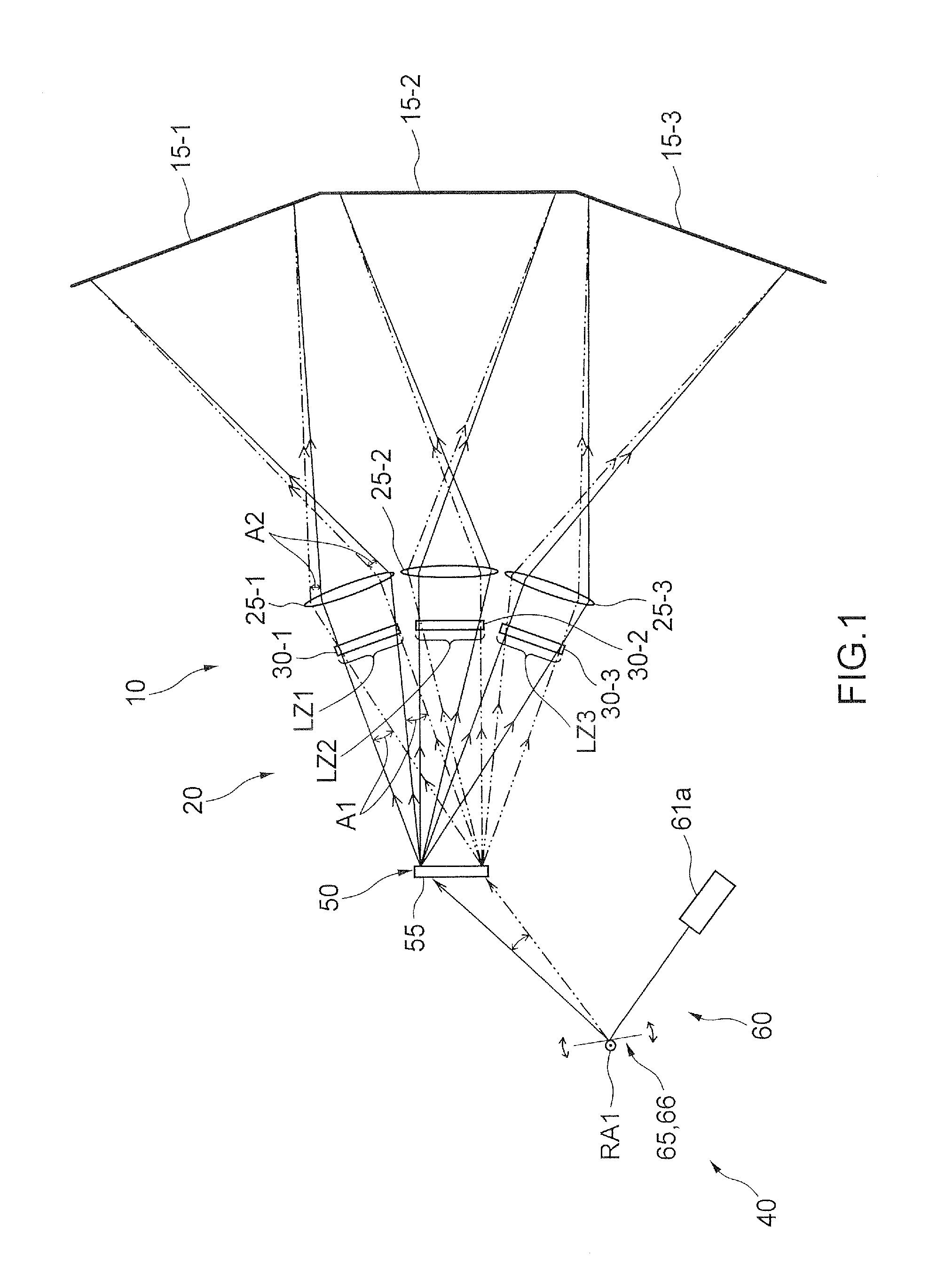 Projection device and projection-type video display device