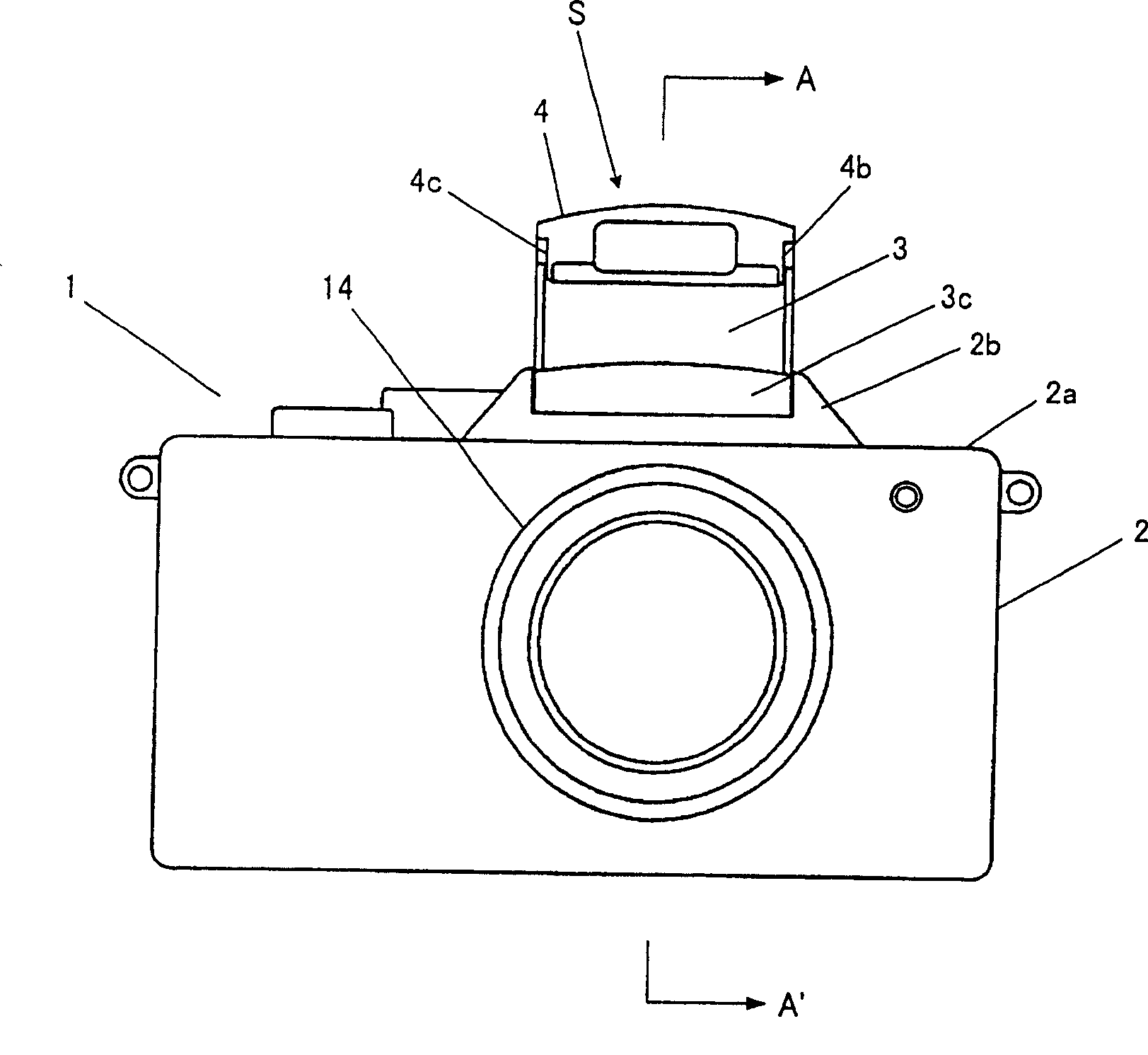 Camera with built-in flash lamp type