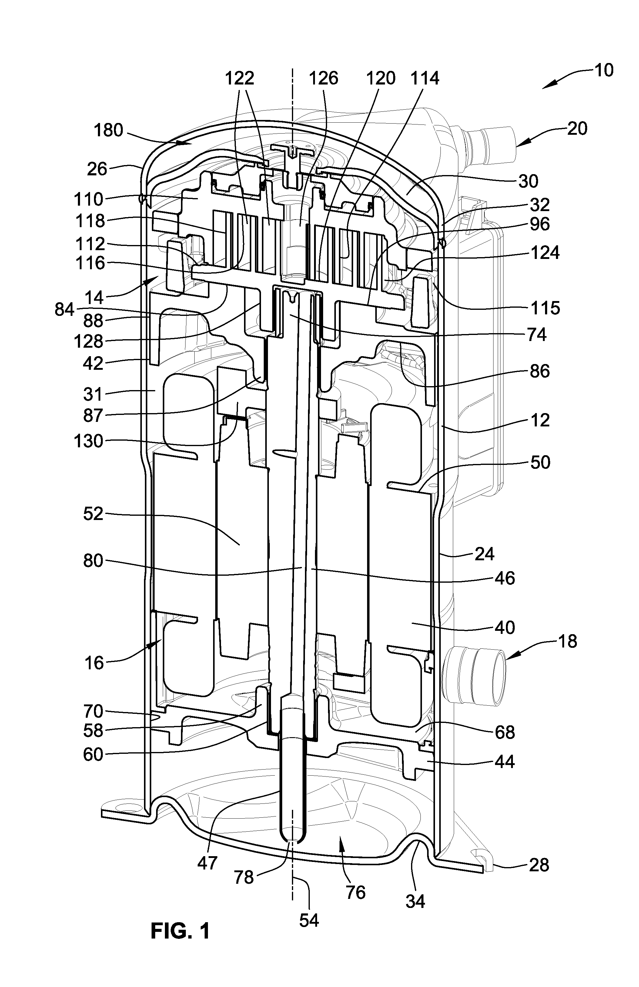 Scroll compressor with captured thrust washer