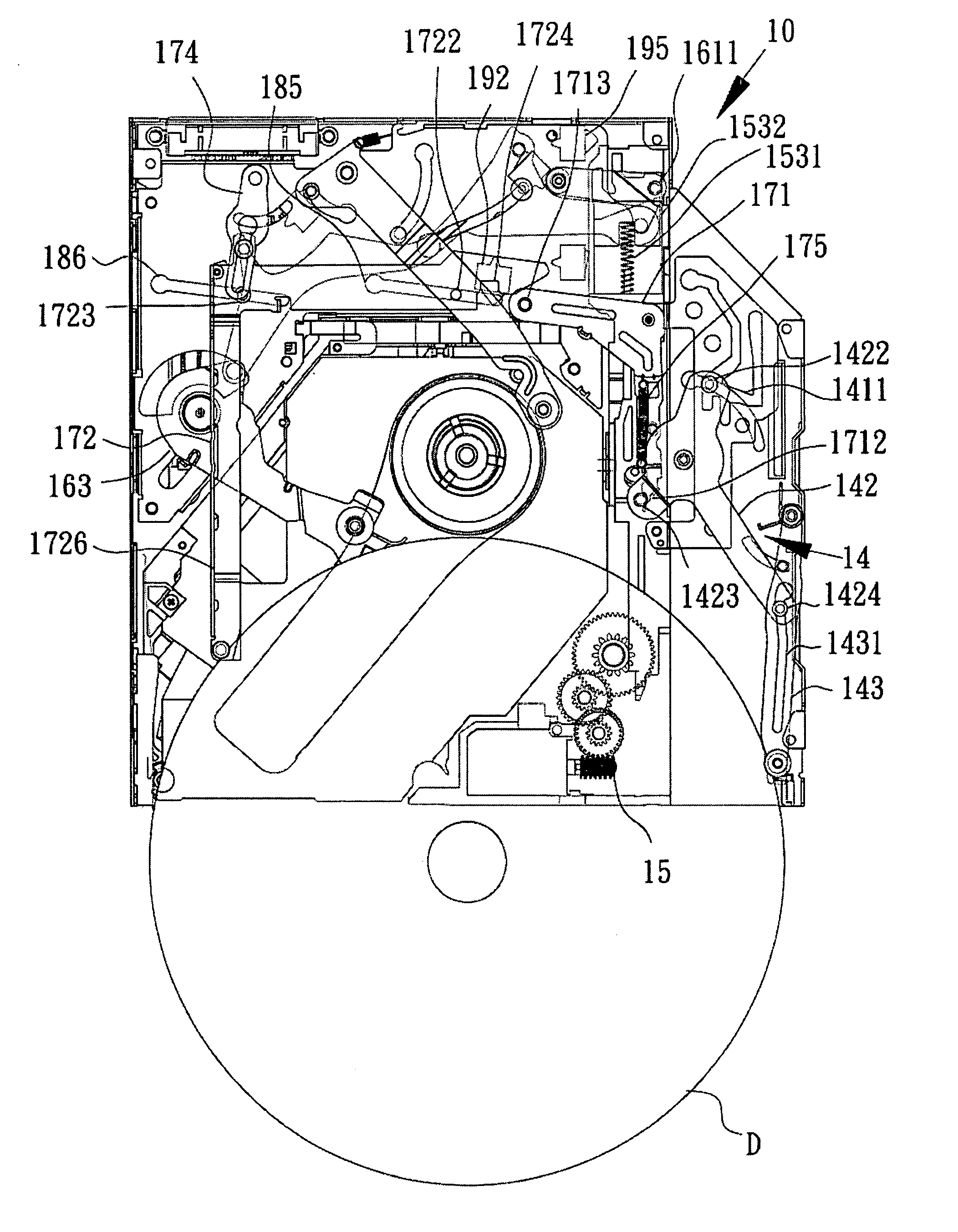 Slot-in disk drive device