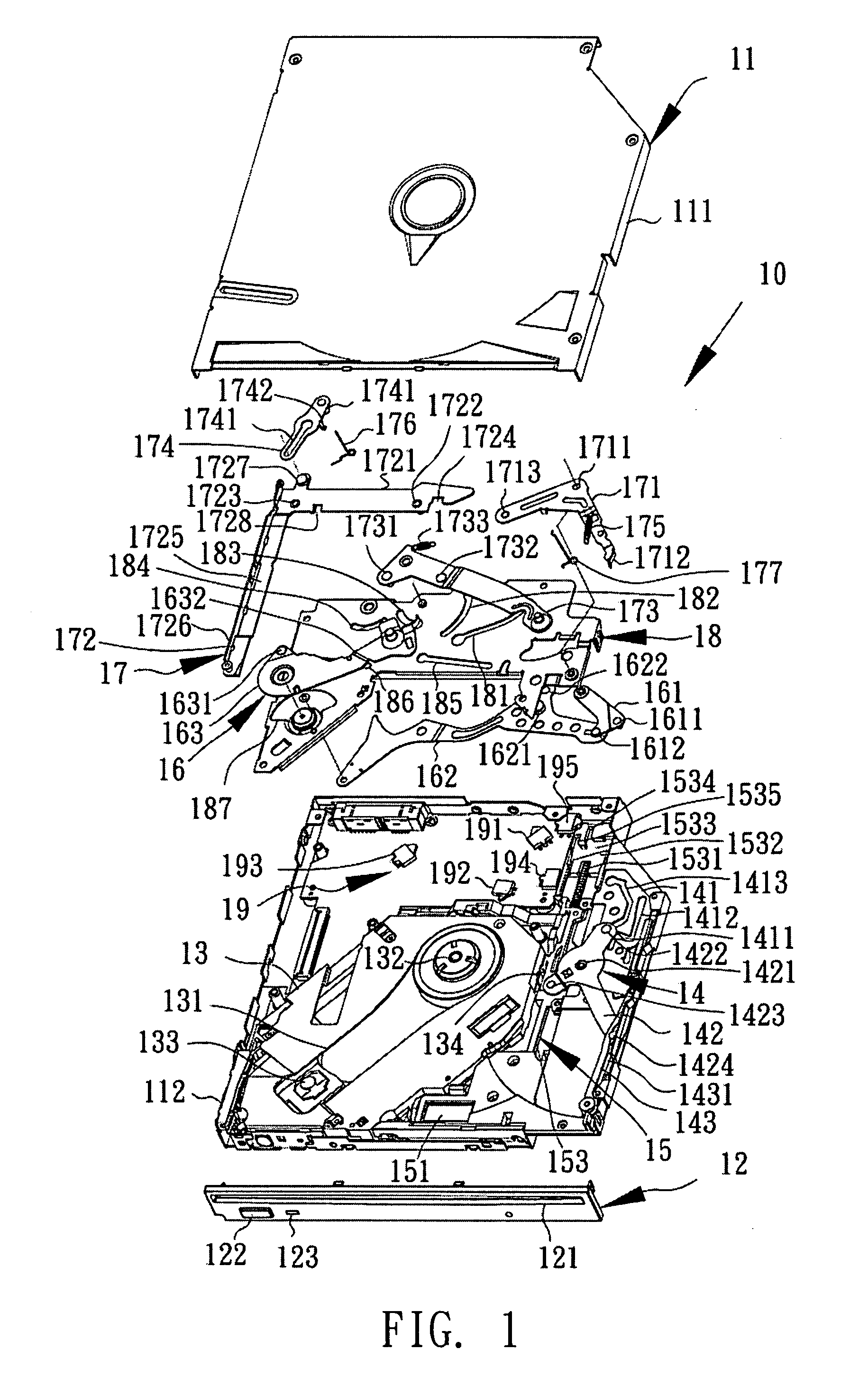 Slot-in disk drive device