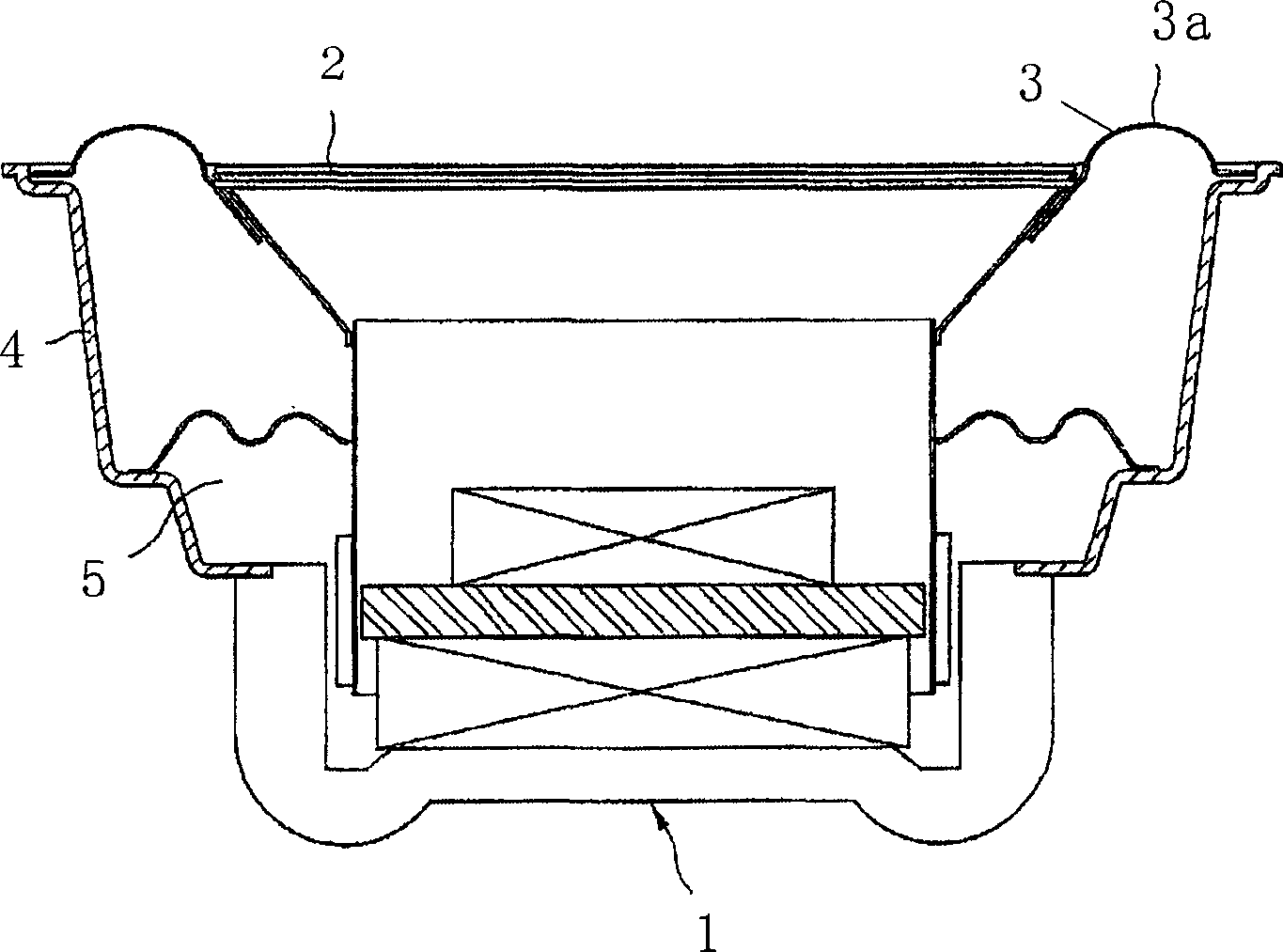 A structure for assembling flat board type vibration plate speaker of television