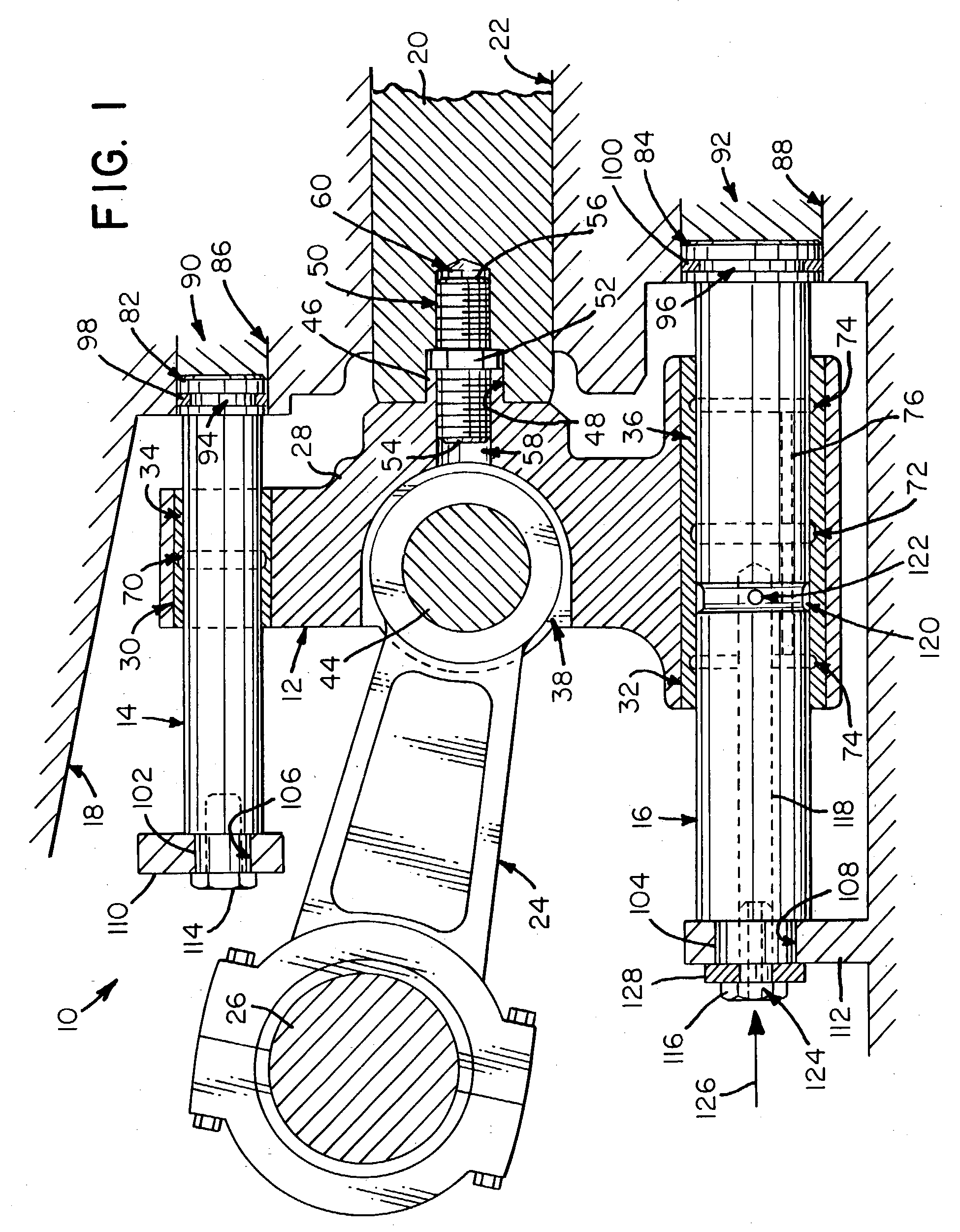 Rod-guided crosshead assembly