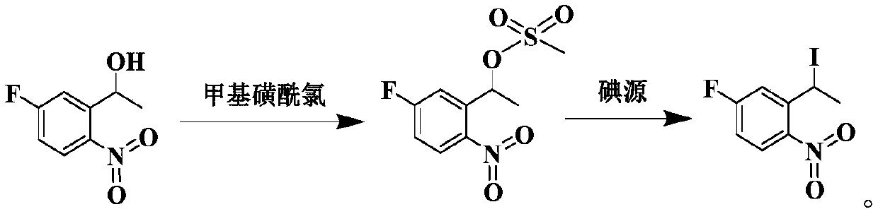 Preparation method of 1-nitro-2-ethyl-4-fluorobenzene