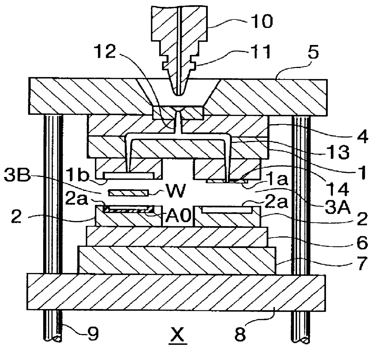 Injection molding method for resin-sealed component