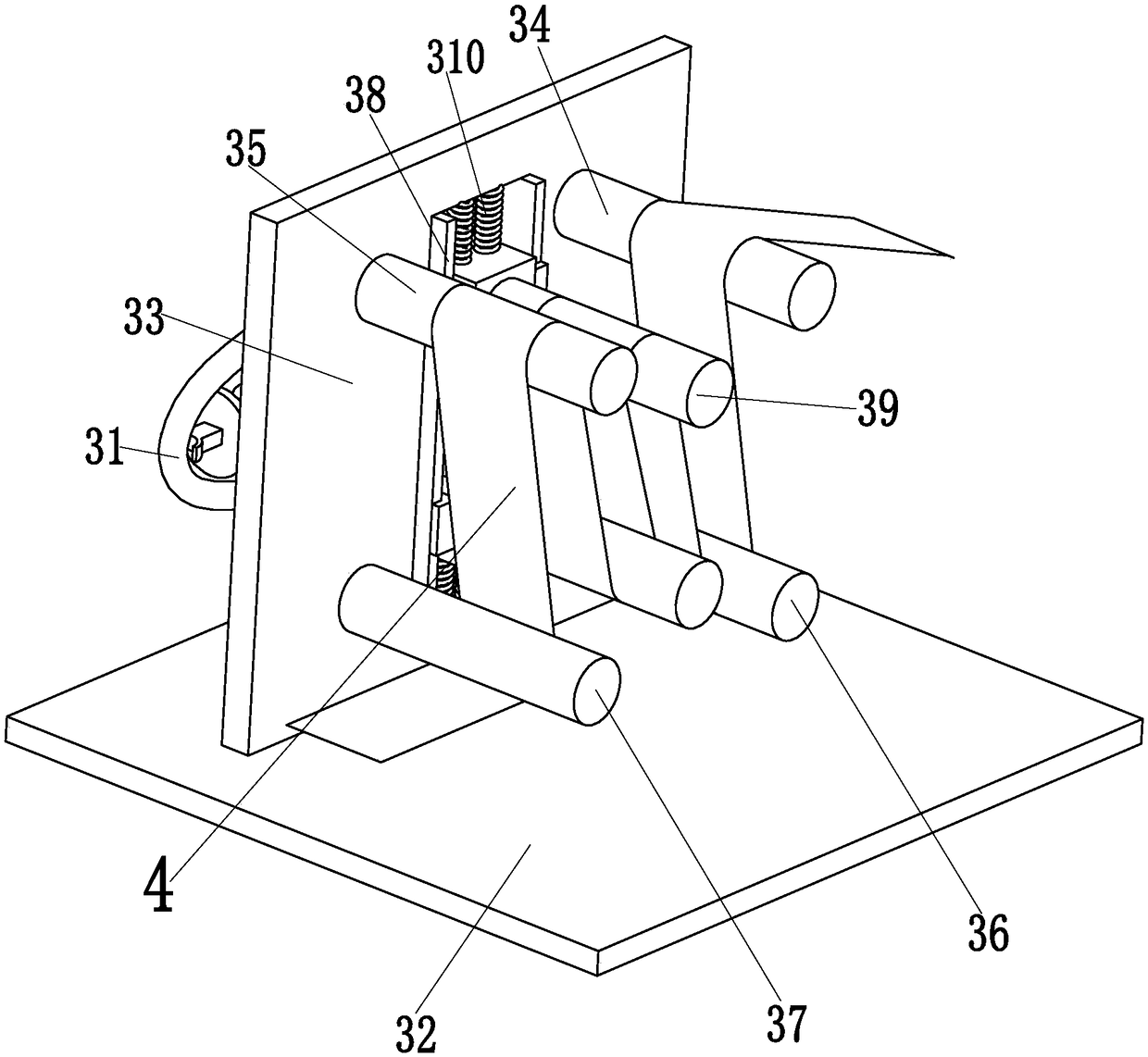 A special tensioning device for testing the compressive capacity of medical dialysis paper