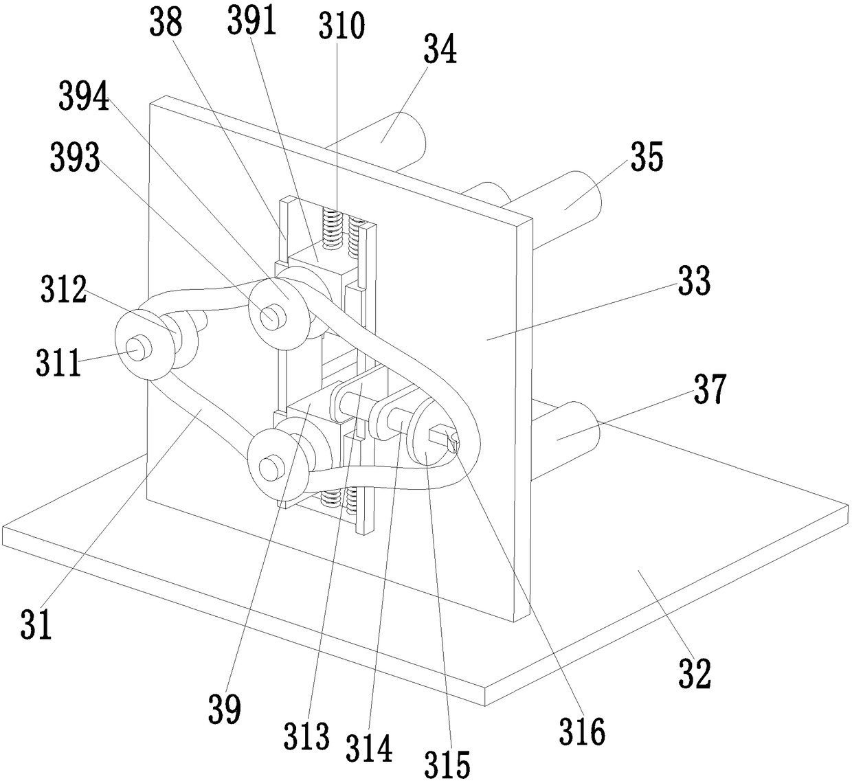 A special tensioning device for testing the compressive capacity of medical dialysis paper