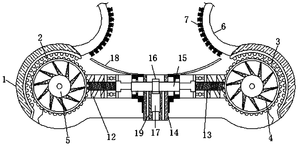 Tablet pulverizing device for nasosinusitis postoperative drug dressing