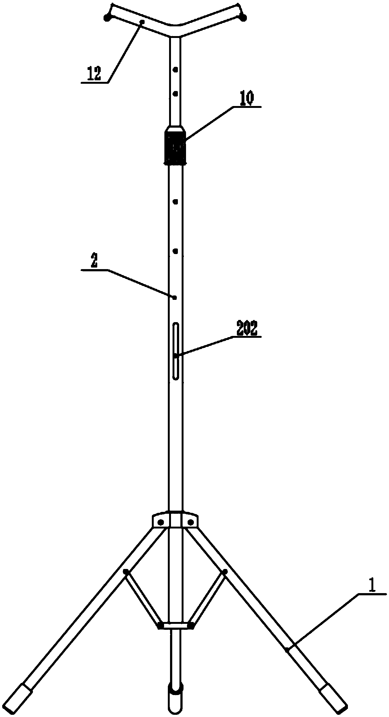Abnormal motion preventing support mechanism for screen of projection equipment