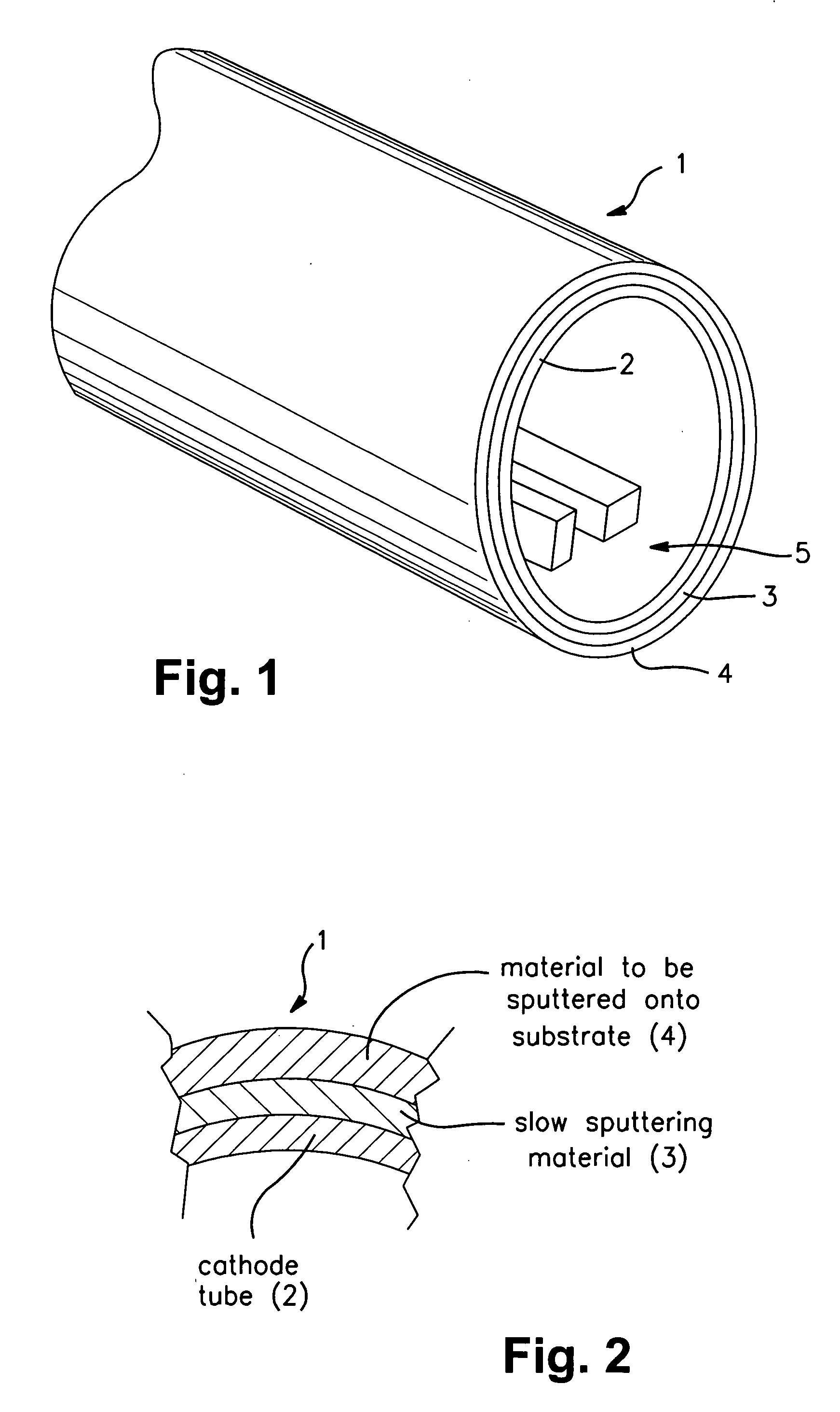 Sputtering target with slow-sputter layer under target material