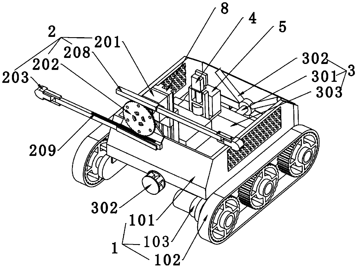 Pipeline dust cleaning robot