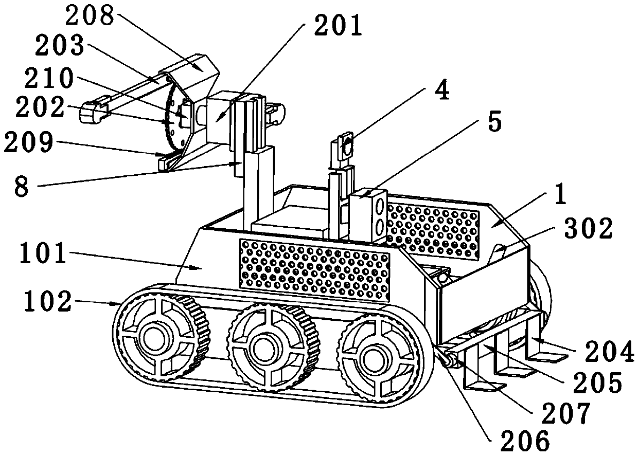 Pipeline dust cleaning robot