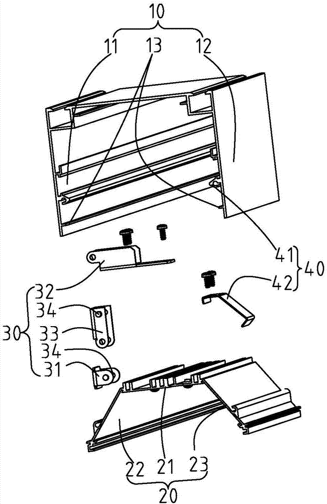 Overturning type mounting structure of LED stripe-type lamp