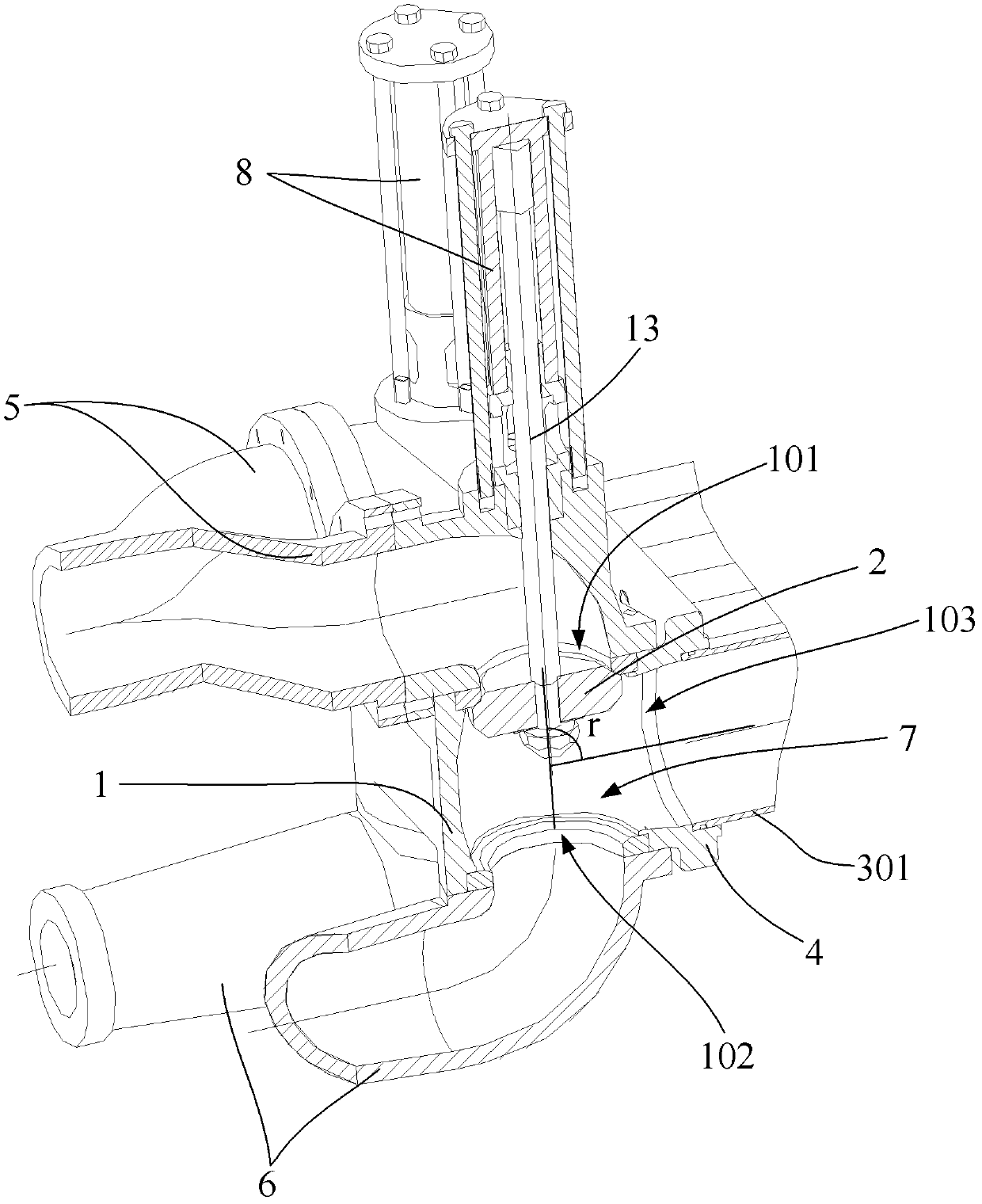 Distribution valve for pumping system, pumping system and engineering machinery